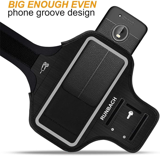 Armband for Motorola Moto G Series/G Power/G Play/Signature/Fusion/Razr/Edge Series (Black)