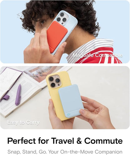 MOFT Phone Tripod Stand Selfie Stick for iPhone, Multi-Angles iPhone Stand, Lightweight & Portable Phone Holder, Strong Magnets, MOVAS Vegan Leather, Travel Essentials,Soothing Mist(Without Card Slot)