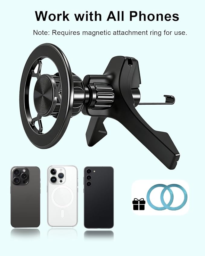 Car Phone Holder for Magsafe N52 Super Magnets Air Vent Phone Car Mount for iPhone 17 Pro Max 16 15 14 13 12 Air Plus