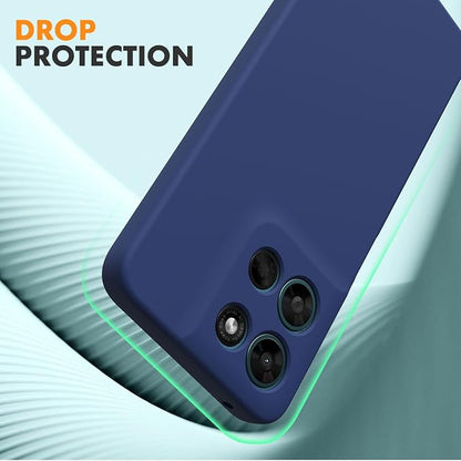 for Motorola Moto G Power (2026) Case, 2 Pack Tempered Glass Screen Protectors, Soft TPU Silicone Shockproof Gel Cover-Midnight Blue