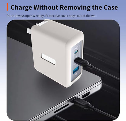 Case for Anker Nano 100W USB-C Charger – Soft Silicone Protective Cover for Dynamic Charger,Shockproof Dustproof Charging Block Protector Sleeve[Gray]