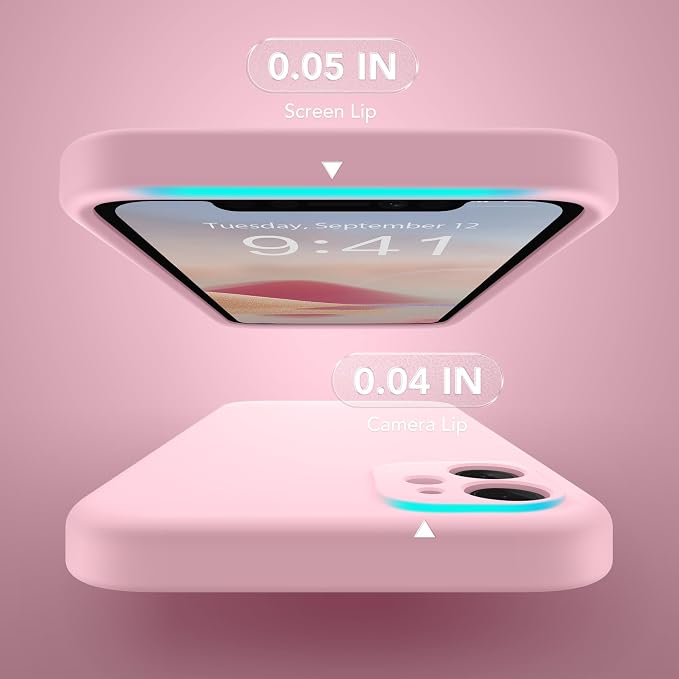 Magnetic for iPhone 11 Phone Case Silicone, Compatible with MagSafe, [Full Camera Protection][Screen Protector] Slim Shockproof Protective Case for iPhone 11 6.1", Chalk Pink