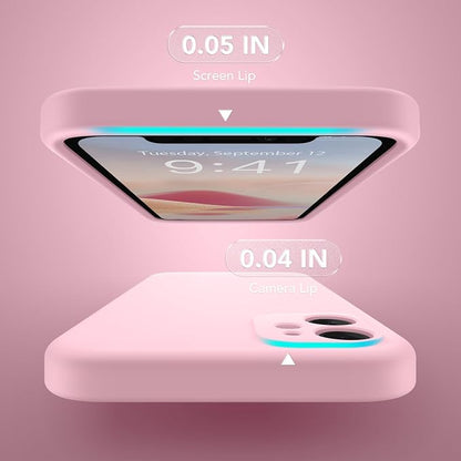 Magnetic for iPhone 11 Phone Case Silicone, Compatible with MagSafe, [Full Camera Protection][Screen Protector] Slim Shockproof Protective Case for iPhone 11 6.1", Chalk Pink