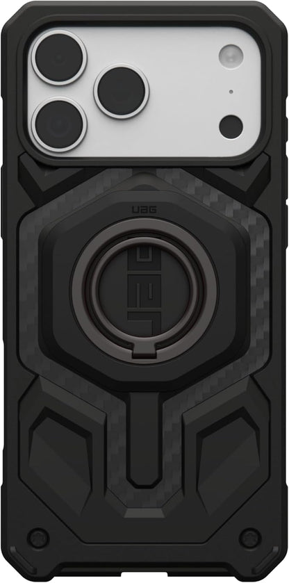 URBAN ARMOR GEAR UAG Mag Ring Stand LT - Ultra Strong Magnet MagSafe Compatible Metal Phone Ring Grip 360 Rotation Multi-Viewing Kickstand, Black