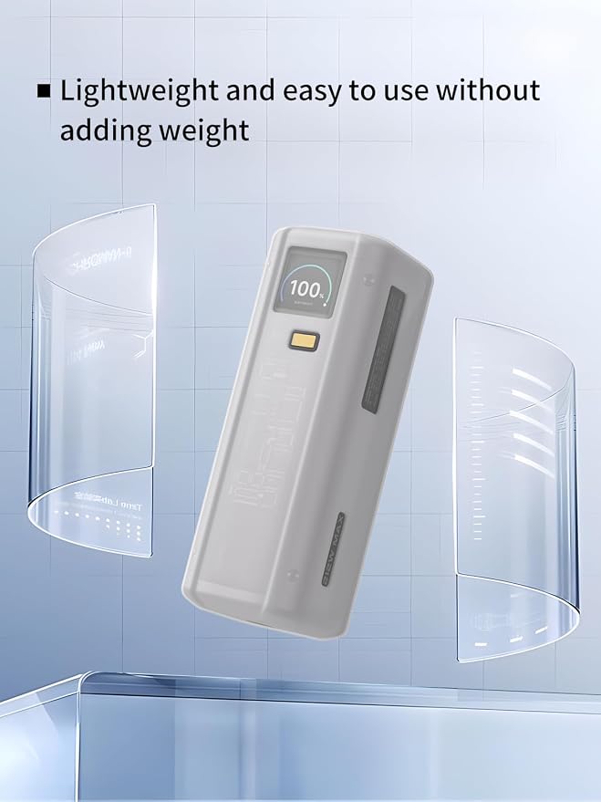 Case for Xiaomi 212W HyperCharge P03MI Power Bank 25000 mAh, Soft Silicone Protective Portable Scratch Shock Resistant with Lanyard,Grey.