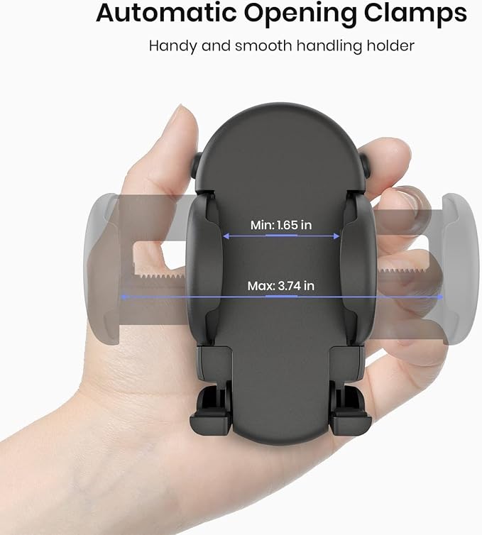 MiiKARE Gym Phone Holder - Magnetic, 360 Rotating, Home & Gym Essentials for All, Black