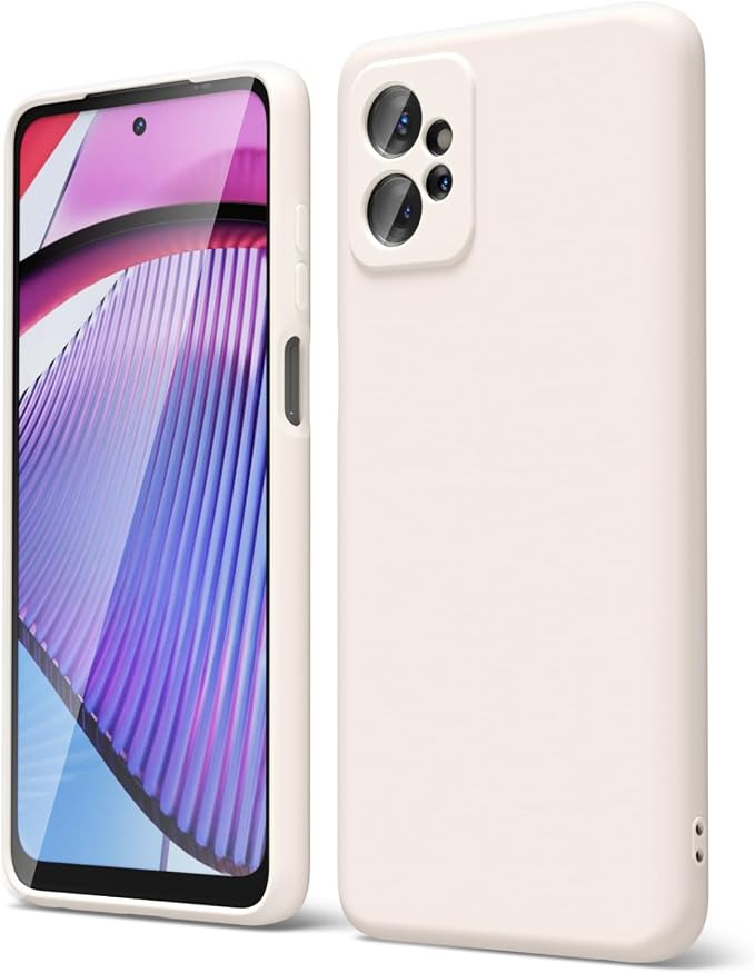 oakxco for Motorola Moto G Power 5G 2023 Phone Case Liquid Silicone, Thin Slim Soft Rubber Gel TPU Plain Simple Cover for Women Girl Cute, Matte Solid Color, Beige
