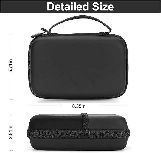 Case for Anker Prime 27,650mAh 250W / 25,000mAh 165W Power Bank,Battery Charging Station Hard Case Travel Carrying Storage Holder Protective Cover for USB-C Charger With Type-C Cable Hole+Side Storage