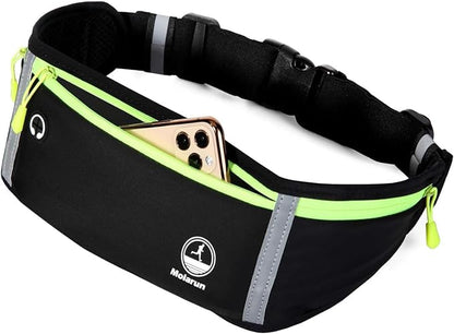 Slim Running Belt Fanny Pack for Women Men, Jogging Pouch Waist Pack Money Belt Bag Phone Holder for Running Hiking Traveling