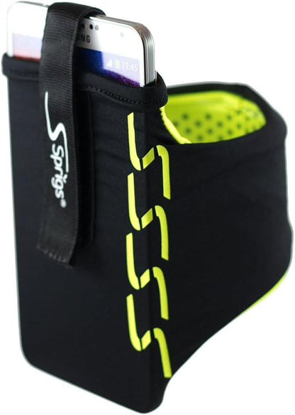 Sprigs Phone Armband Sleeve for iPhone 14, 13, 12, 11, X Galaxy Z, S22, S21, S20 Google Pixel 7, 6, 5. The Lightest & Most Comfortable Running Armband, Stretches to Fit All Phones with Case for Women & Men