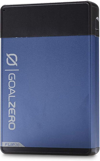 Goal Zero Flip 36 Portable Phone Charger, 10,050mAh/36Wh External Power Bank - Blue