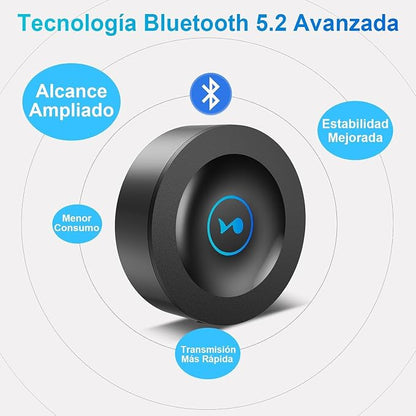 Bluetooth 5.2 Receiver for Home Stereo, RCA & 3.5mm AUX Out Put, Wireless Audio Adapter for Stereo Receiver&Amplifier, Low Latency HiFi Music Streaming