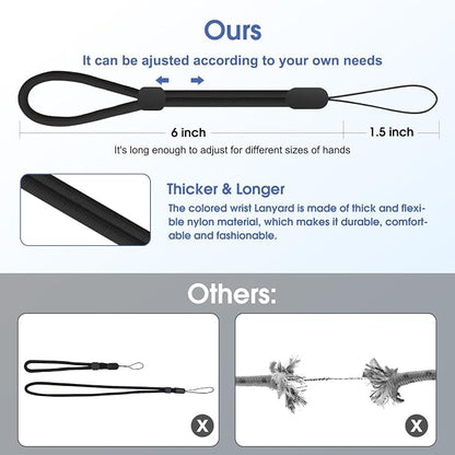 FrgKbTm Hand Wrist Strap Lanyard, Adjustable Nylon Colorful for Mobile Phone, Camara, USB Flash Drive, ID Name Tag Badge