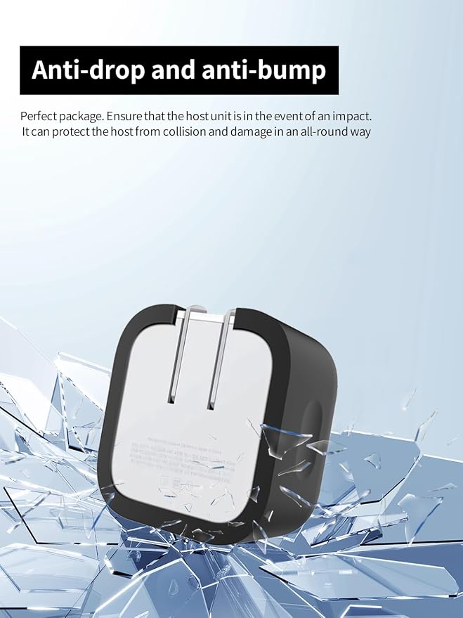 Case for Apple 40W Charger, WUNIAK Soft Silicone Protective Portable Scratch Shock Resistant Shell,Black
