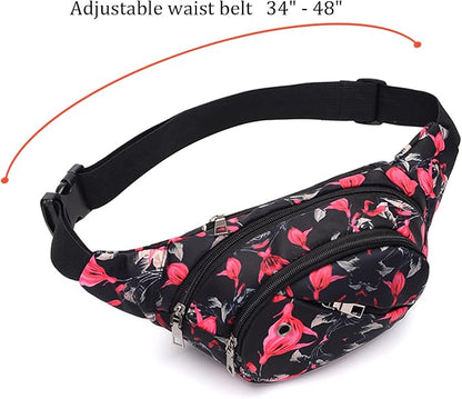 DAITET Crossbody Fanny Pack for Men&Women,Large Waist Bag & Hip Bum Bag with Adjustable Strap for Outdoors Workout Traveling Casual Running Hiking Cycling