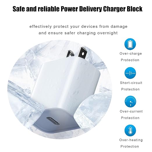 iPhone 17 16 Pro Max Charger Fast Charging, 20W Quick USB C Chargers Type C Charging Block 6Feet USB C to C Charger Cable for iPhone 17/17 Pro/17 ProMax/17 Air/16 Pro/16 ProMax/16e/15 ProMax/15Plus