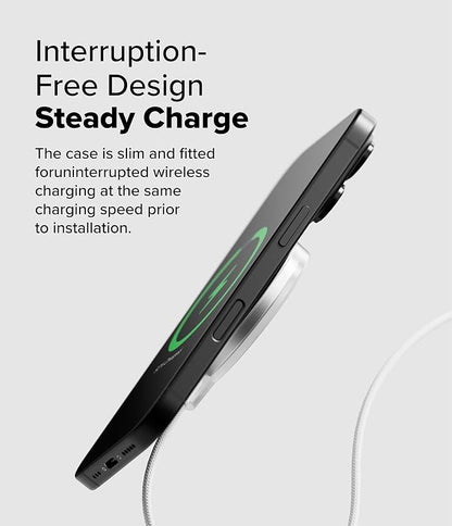 Ringke Slim Compatible with MagSafe Charger Case (Not for 2024 Version) Wireless Charging Pad Cover Designed for MagSafe Charger 15W (A2140, 1M) - Matte Clear