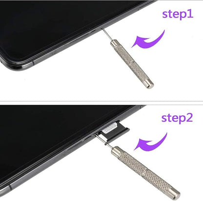 7Pcs SIM Card Removal Openning Tool Tray Eject Pins Needle Opener Ejector Compatible with All iPhone Apple iPad HTC Samsung Galaxy Cell Phone Smartphone Watchchain Link Remover (7Styles)