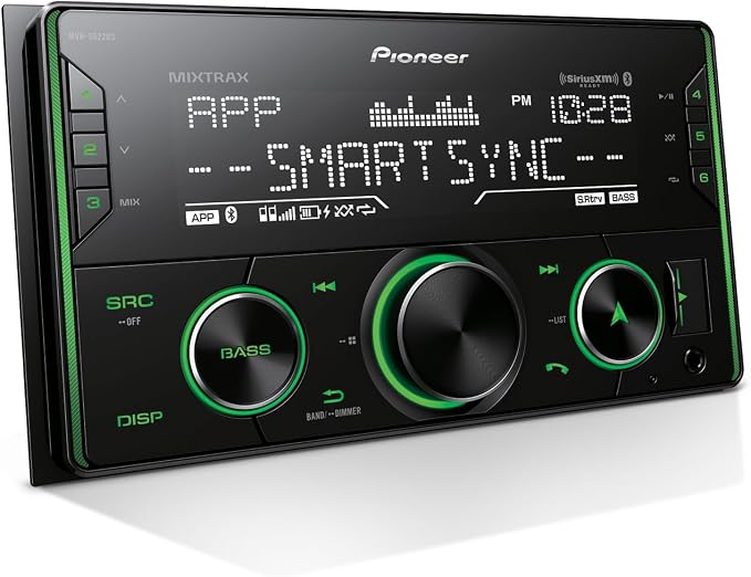 Pioneer MVH-S622BS Double Din Bluetooth Car Stereo with USB/AUX Inputs, Pioneer Smart Sync, and Hands-Free Calling for Enhanced in-Car Audio Experience