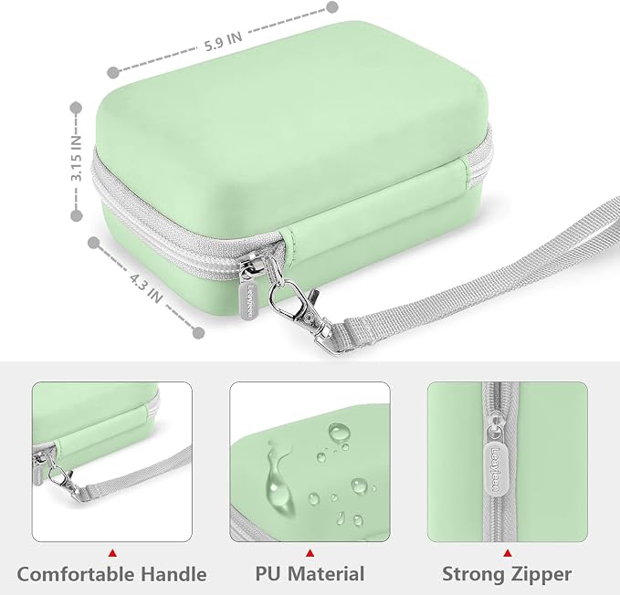 Leayjeen Travel Case Compatible with Hicober 3 in 1 Charging Station/UCOMX Nano Magnetic 2 in 1 Wireless Charger,Foldable Magnetic Charging Station Storage Holder Bag-Green(Case Only)