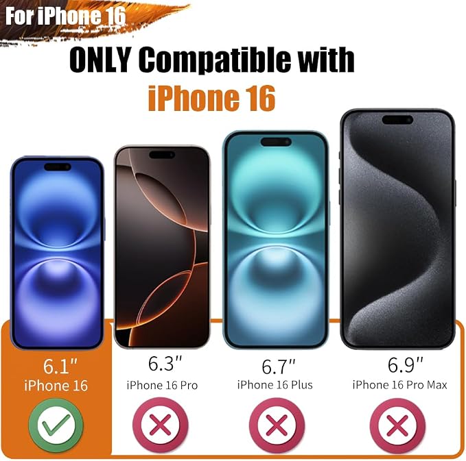Battery Case for iPhone 16, 5000mAh Rechargeable Extended Battery Charging/Charger Case, Add 100% Extra Juice (6.1 Inches) Black