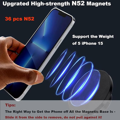 Magnetic Phone Tripod Mount Adapter for Magsafe with 1/4"-20 Hole [Metal Foot], Compatible with iPhone 16 15 14 13 12 All Phones