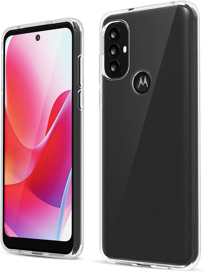 oakxco for Motorola Moto G Power 2022 Phone Case/Moto G Play 2023 Phone Case Liquid Silicone, Thin Slim Soft Rubber Gel TPU Plain Simple Cover for Women Girl Cute, Matte Solid Color, Clear