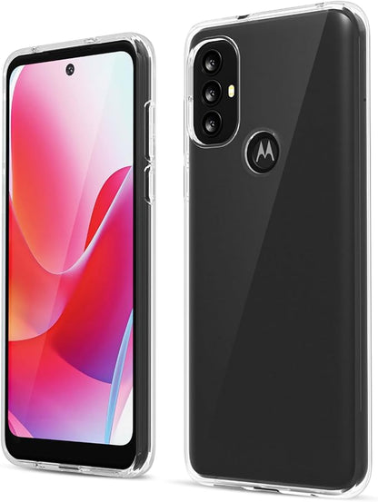 oakxco for Motorola Moto G Power 2022 Phone Case/Moto G Play 2023 Phone Case Liquid Silicone, Thin Slim Soft Rubber Gel TPU Plain Simple Cover for Women Girl Cute, Matte Solid Color, Clear
