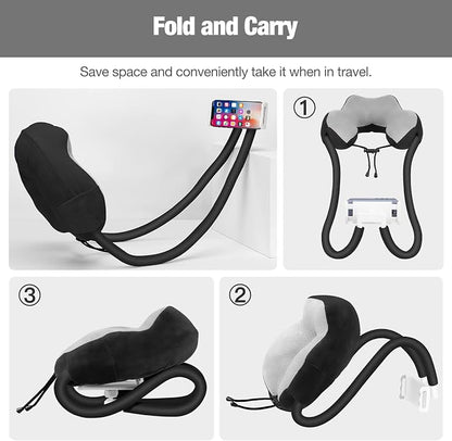 MoKo Neck Phone Holder, Lazy Gooseneck Phone Pillow Holder Bracket, 360° Rotate Phone Tablet Stand for 4"-11" Device, fits iPhone 17/17 Air/17 Pro/17 Pro Max, iPhone 16/Pro/Pro Max/Plus, iPhone 15/Pro