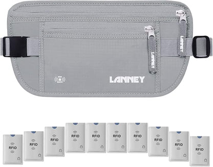 Money Belt for Travel Women and Men Slim Hidden Travel Wallet with RFID Blocking