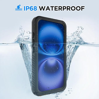 Lanenas for iPhone 16 Case Waterproof Case with Built-in Screen Protector, Full Body Dustproof Shockproof Heavy Duty Tough Rugged Phone Protective Cover for iPhone 16 6.1inch Black