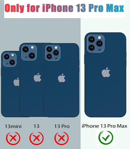 for iPhone 13 Pro Max Case Waterproof Shockproof Dustproof Full-Body Sturdy with Camera Lens Protector and Built-in Screen Protector,Underwater Cover Protective for iPhone 13 Pro Max Black