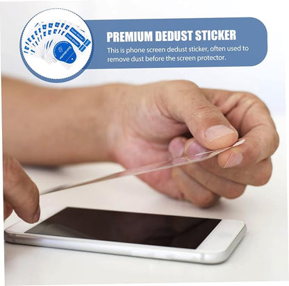 LCD Screen Dust Removal Stickers for Phone and Tablet 200Pcs Phone Screen Cleaning Decals for Effective Dust and Fingerprint Removal Portable Cell Absorber