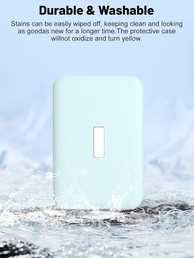 Silicone Protective Case Compatible with Anker MagGo Power Bank 10,000mAh 15W, Full-Body Protective Cover with Precise Cutouts, Shockproof & Scratch-Resistant Sleeve (Blue)