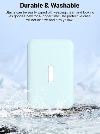 Silicone Protective Case Compatible with Anker MagGo Power Bank 10,000mAh 15W, Full-Body Protective Cover with Precise Cutouts, Shockproof & Scratch-Resistant Sleeve (Blue)