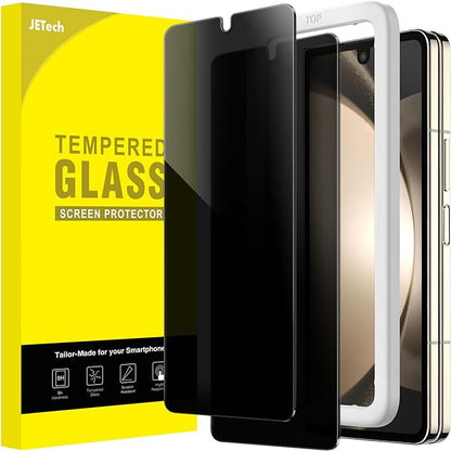 JETech Front Privacy Screen Protector for Samsung Galaxy Z Fold 5, 2-Pack | Anti-Spy Privacy Protection, Tempered Glass, Easy Installation Tool, Case-Friendly, Anti-Scratch Design