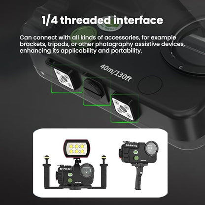 Seafrogs SF-PH-02 Underwater Phone Housing Case Compatible with iPhone 17/16/15, 40M/130ft Waterproof, Vacuum Pump System (Black)