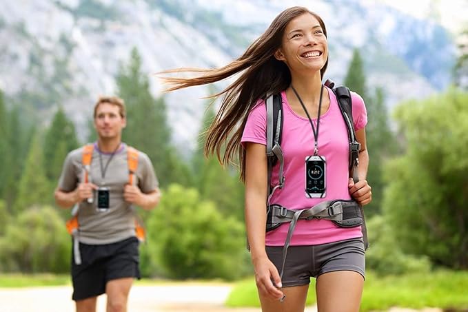Gear Beast Cell Phone Lanyard - Universal Neck Phone Holder w/Card Pocket and Silicone Neck Strap - Compatible with Most Smartphones, Hot Pink