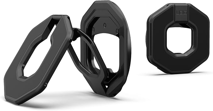 URBAN ARMOR GEAR UAG Magnetic Ring Stand Monarch Mag2 w/Built-in Bottle Opener - Ultra-Strong Double Magnet MagSafe Compatible Metal Phone Ring Grip 360 Rotation Multi-Functional Kickstand, Black