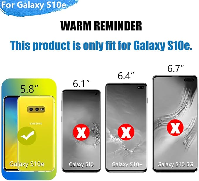 Battery Case for Samsung Galaxy S10e, 5000mAh Rechargeable Extended Battery Charging Case, Adds 1.2X Extra Juice (5.8 Inches) Black