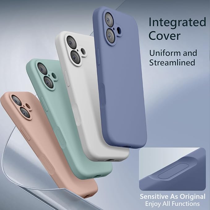 FireNova Magnetic for iPhone 17 Case, Compatible with MagSafe, [Integrated Silicone Camera Control Button] [Camera Protection] Anti-Scratch Microfiber Lining Phone Case, 6.3", Lavender Gray