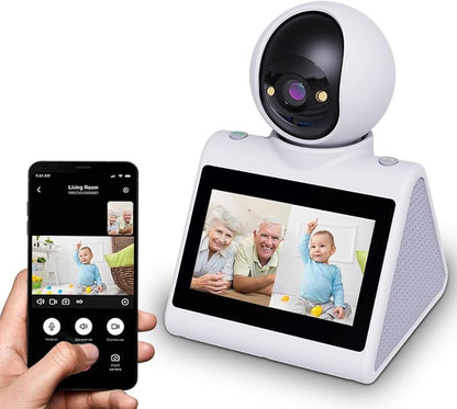 Two Way Video Camera,Dual-band 5G/2.4G Indoor Home Security Cameras,Baby Motion Pet Dog Camera with Phone App,Motion for Elderly/Nanny/Pet/Dog/Baby,Audio Calling Device Pan Til,Motion Detection