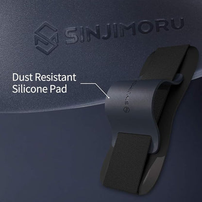 Sinjimoru Phone Grip with Silicone Band – Comfortable One-Hand Holder & Kickstand for Smartphones, Tablets, and eReaders for iPhone, Android, and Kindle Sinji Grip Silicone Olive Grey