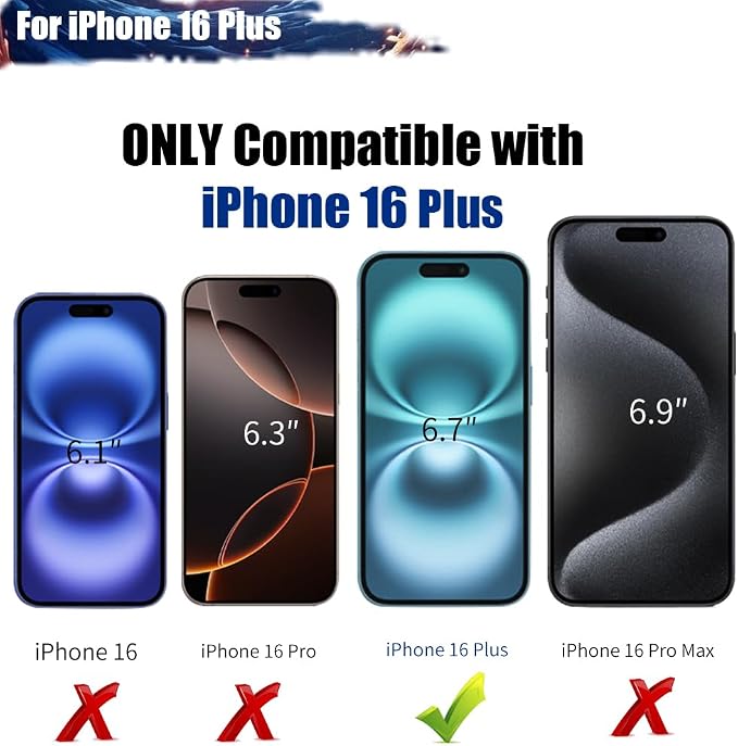 Sitong Battery Case for iPhone 16 Plus, 6000mAh Rechargeable Extended Battery Charging/Charger Case, Add 100% Extra Juice (6.7 Inches) Black