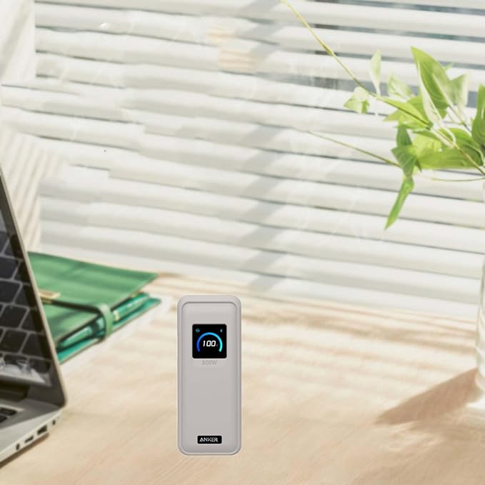 Case for Anker Prime Power Bank(26,250mAh 300W),NOUKAJU Silicone Protective Case,Drop-Proof,Scratch-Proof,Shock-Proof,Dust-Proof,Protective Cover for Anker Prime 26,250mAh Power Bank 300W(Gray)