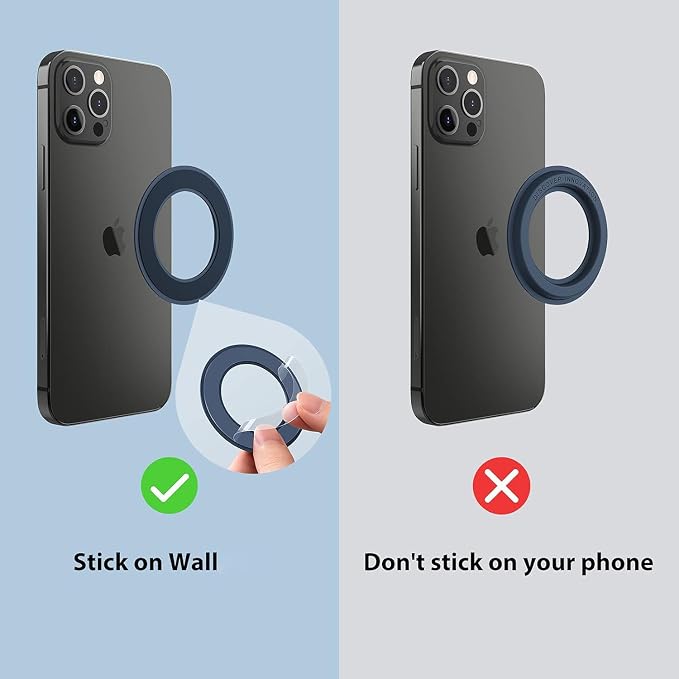 Nillkin Magsafe Wall Mount Magnetic Shower Phone Holder Waterproof, 2 Pack SnapHold Magsafe Sticker for iPhone 17 16 15 14 13 12 Series, Magnetic Phone Holder, Phone Magsafe Mount for Bathroom, Blue