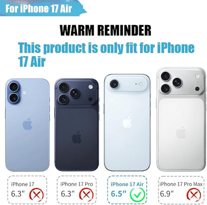 Battery Case for iPhone 17 Air, 6000mAh Rechargeable Extended Battery Charging/Charger Case, Add 100% Extra Juice (6.5 Inches) Black