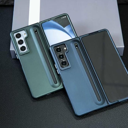 Slim PC phone Case for Samsung Galaxy Z Fold 6 phone case with Built-in S Pen Holder, Adjustable Camera Kickstand, Anti-Scratch Front Screen Protector | Shockproof Matte Finish mobile case Cover green