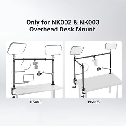 NEEWER 2.8-4.9ft Horizontal Boom Arm Only for NEEWER NK002 & NK003 Overhead Desk Camera Mount Rig Webcam Stand, Telescopic Crossarm for Phone Holder LED Light Video Recording Streaming, NK009
