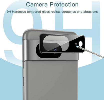 JETech Screen Protector for Google Pixel 8, 2+2 Pack | with Camera Lens Protector, Flexible TPU Film, Fingerprint ID Compatible, HD Clear, Easy Installation